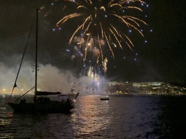 Experience the fires of Alicante from the sea
